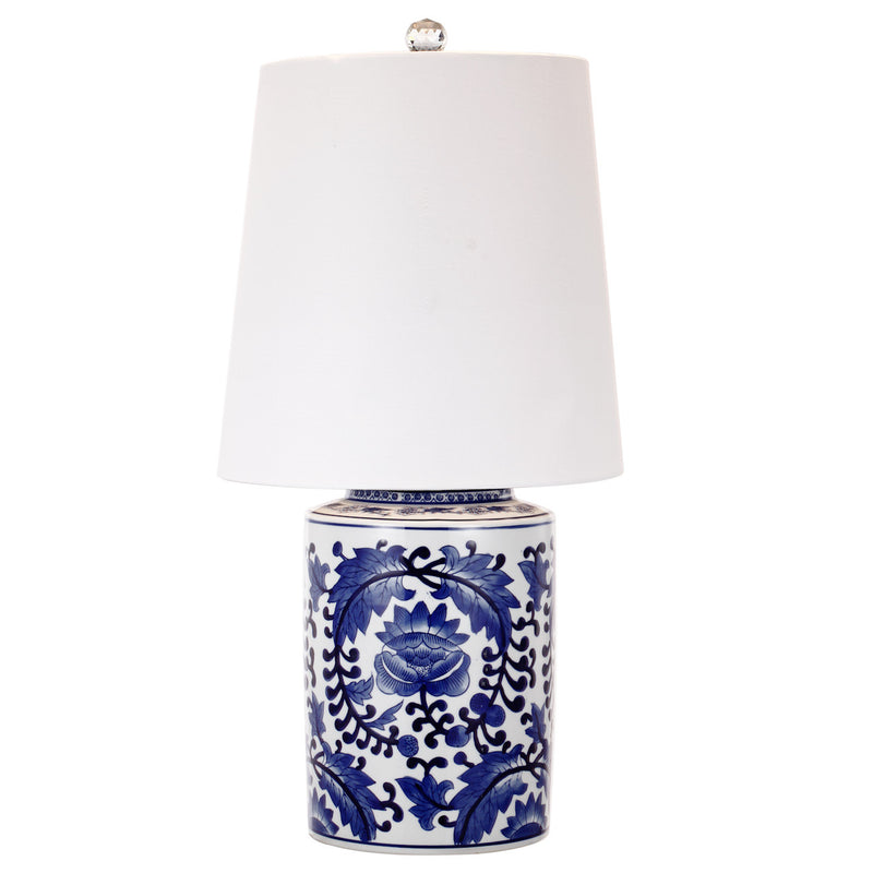 A&B Home White & Blue Table Lamp | Table Lamps | Modishstore