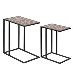 A&B Home Nesting Brass Side Table - Set Of 2