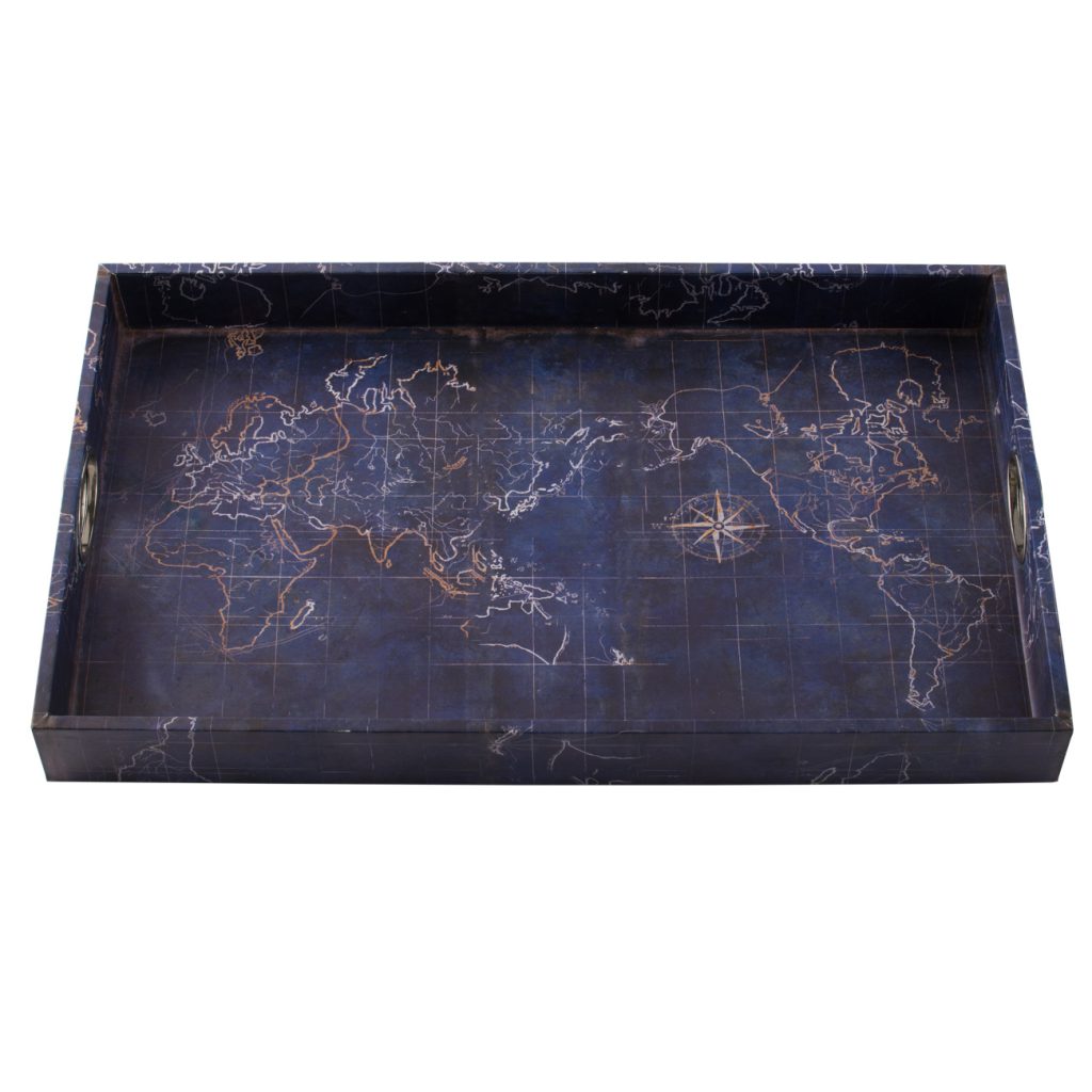 A&B Home Blue Decorative Trays | Trays | Modishstore - 4