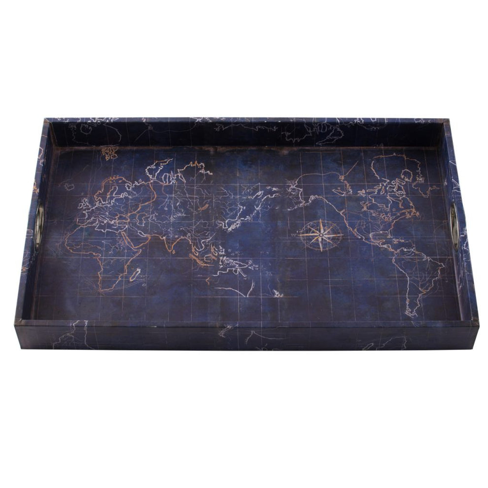 A&B Home Blue Decorative Trays | Trays | Modishstore - 4