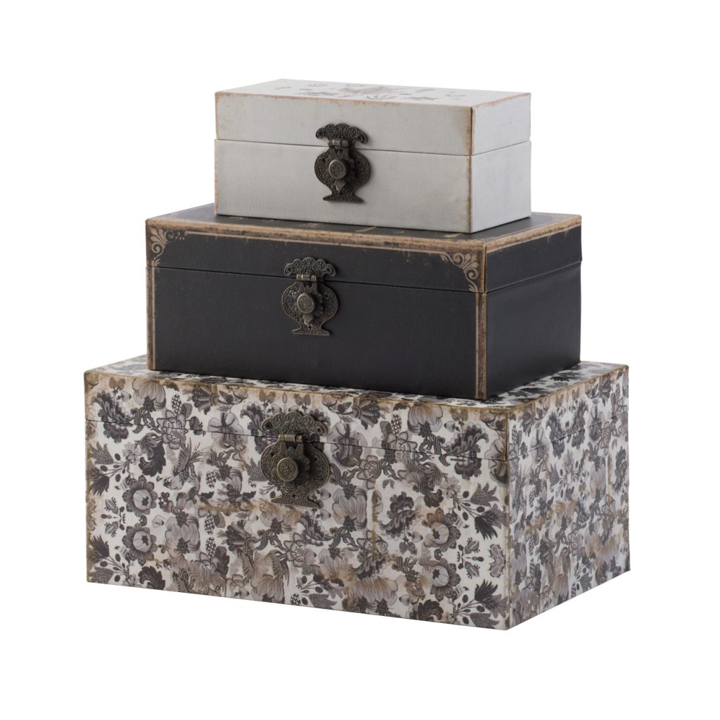 A&B Home S/3 Decorative Box with Black and White | Decorative Boxes | Modishstore