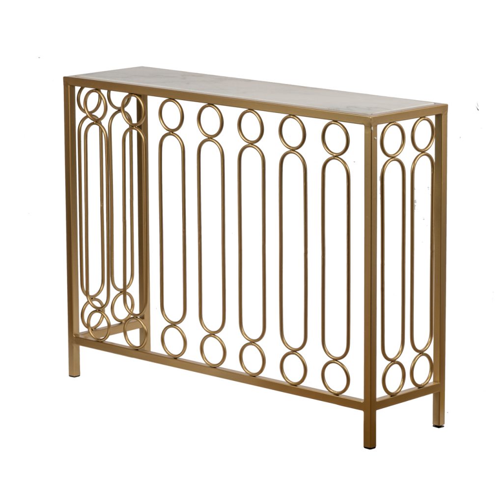 A&B Home Marble and Brass Table | Console Tables | Modishstore