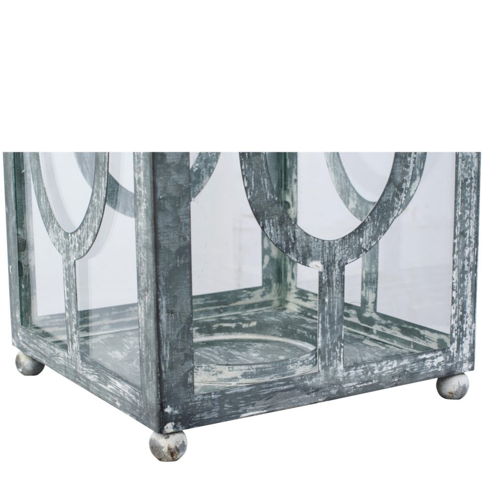 A&B Home Distressed Silver Finish Lantern | Lanterns | Modishstore - 6