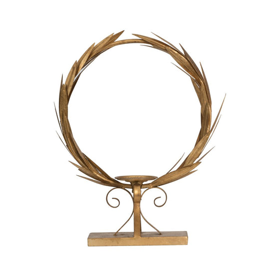 A&B Home Gold Laurel Wreath Candle holder | Candle Holders | Modishstore