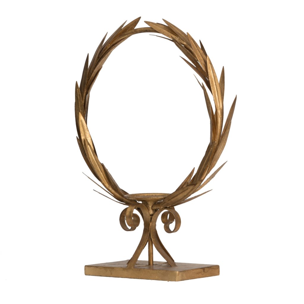 A&B Home Gold Laurel Wreath Candle holder | Candle Holders | Modishstore - 2
