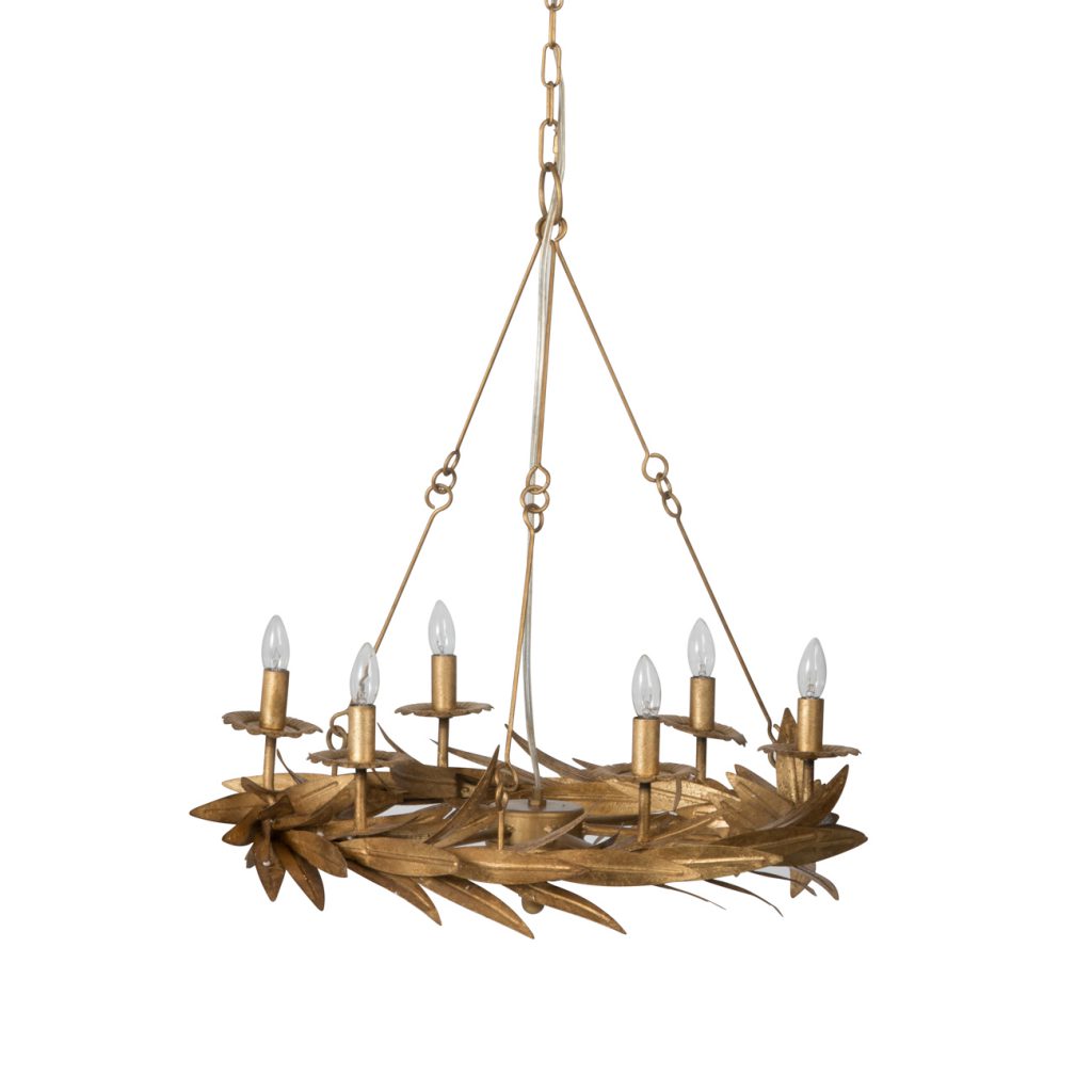 A&B Home Classical Gold Laurel Wreath Chandelier | Chandeliers | Modishstore