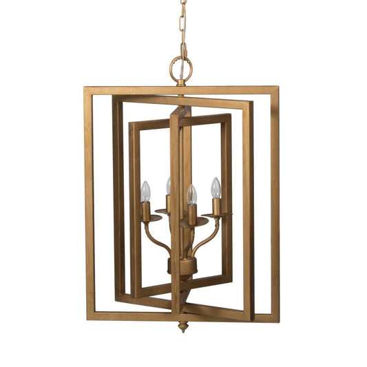A&B Home Gold Concentric Frames Chandelier | Chandeliers | Modishstore