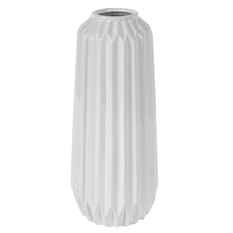 A&B Home White Tall Ceramic Vase - Set Of 2 | Vases | Modishstore