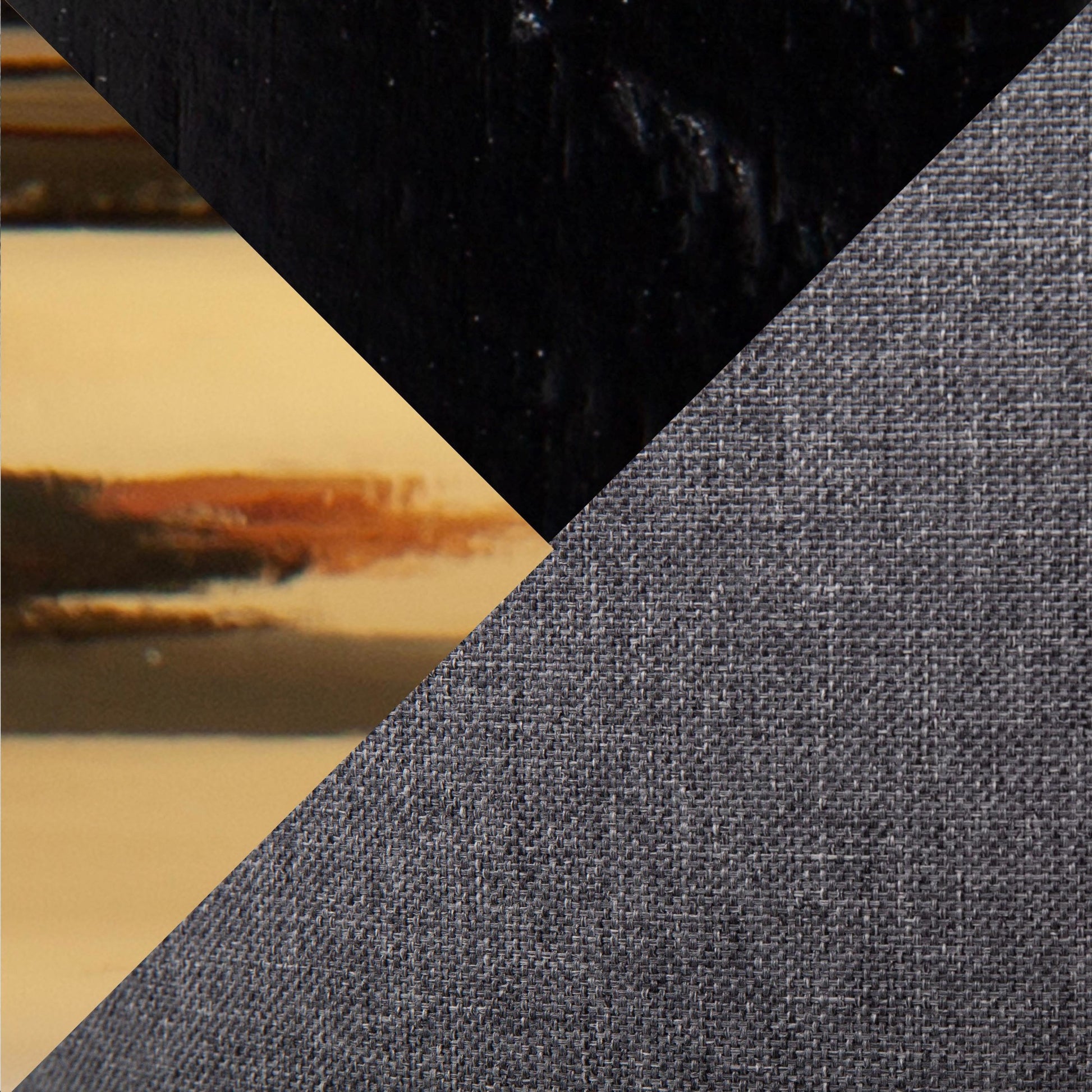 Ahoy Contemporary 26" Fixed-Height Counter Stool with Black Wood Legs and Round Gold Metal Footrest with Grey Fabric Seat By LumiSource - Set of 2 | Counter Stools | Modishstore - 4