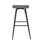 Ale Contemporary Fixed-Height Bar Stool in Black Steel and Black Faux Leather By LumiSource - Set of 2 | Bar Stools | Modishstore - 35
