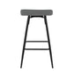 Ale 26" Contemporary Fixed Height Counter Stool in Black Steel and Grey Faux Leather By LumiSource - Set of 2 | Counter Stools | Modishstore - 8
