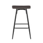 Ale 26" Contemporary Fixed Height Counter Stool in Black Steel and Grey Faux Leather By LumiSource - Set of 2 | Counter Stools | Modishstore - 16