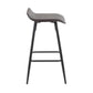 Ale 26" Contemporary Fixed Height Counter Stool in Black Steel and Grey Faux Leather By LumiSource - Set of 2 | Counter Stools | Modishstore - 14