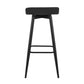 Ale Contemporary Fixed-Height Bar Stool in Black Steel and Black Faux Leather By LumiSource - Set of 2 | Bar Stools | Modishstore - 8