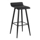 Ale Contemporary Fixed-Height Bar Stool in Black Steel and Black Faux Leather By LumiSource - Set of 2 | Bar Stools | Modishstore - 5