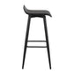 Ale Contemporary Fixed-Height Bar Stool in Black Steel and Black Faux Leather By LumiSource - Set of 2 | Bar Stools | Modishstore - 6