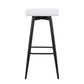 Ale Contemporary Fixed-Height Bar Stool in Black Steel and Black Faux Leather By LumiSource - Set of 2 | Bar Stools | Modishstore - 32