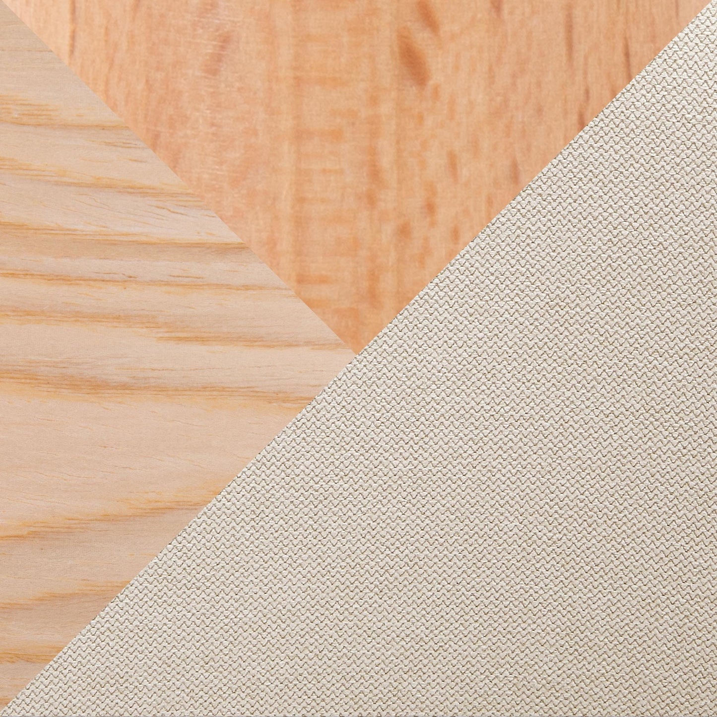 Anabelle Mid-Century Modern Chair in Natural Wood and Cream Fabric By LumiSource (Set of 2) | Dining Chairs | Modishstore - 3