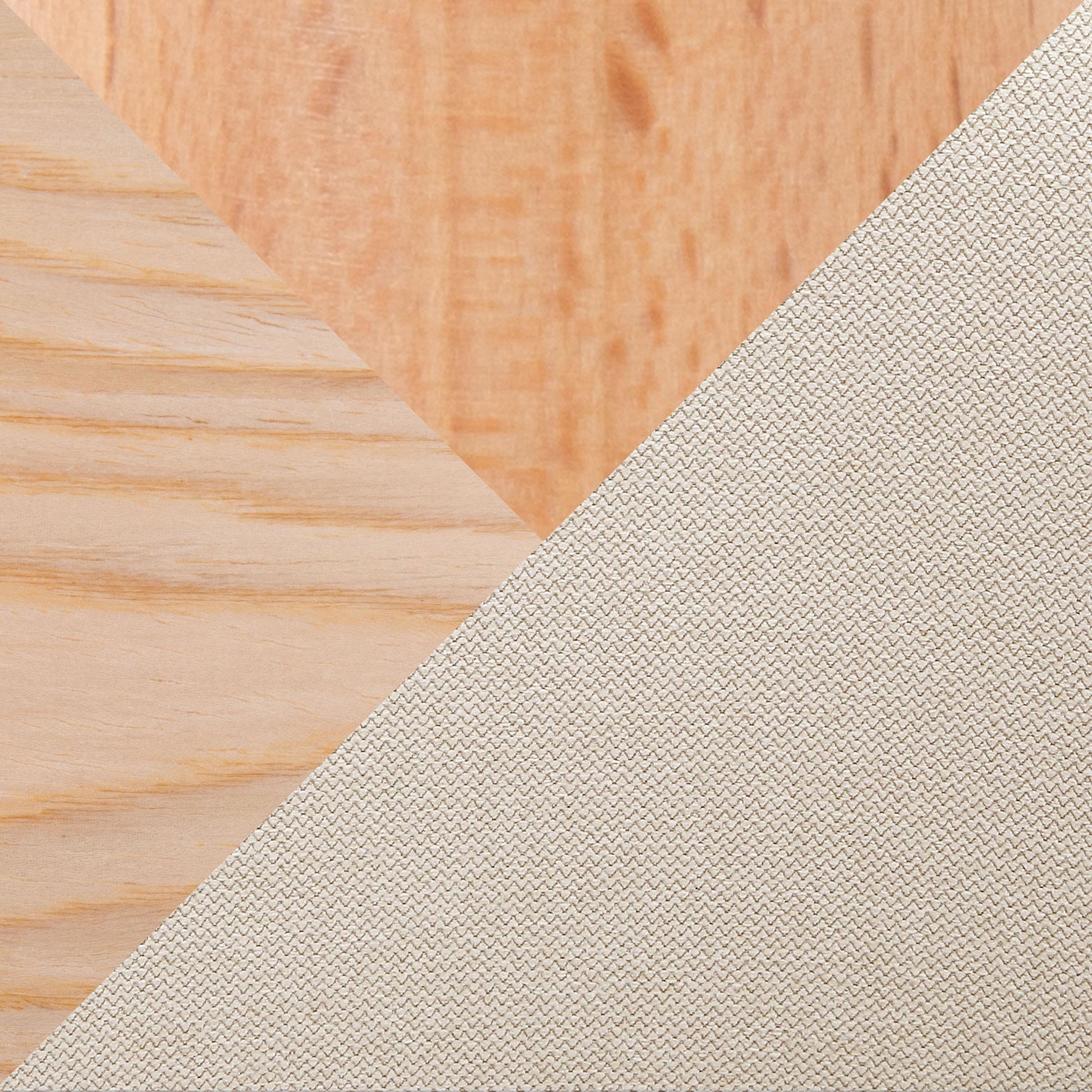 Anabelle Mid-Century Modern Chair in Natural Wood and Cream Fabric By LumiSource (Set of 2) | Dining Chairs | Modishstore - 3