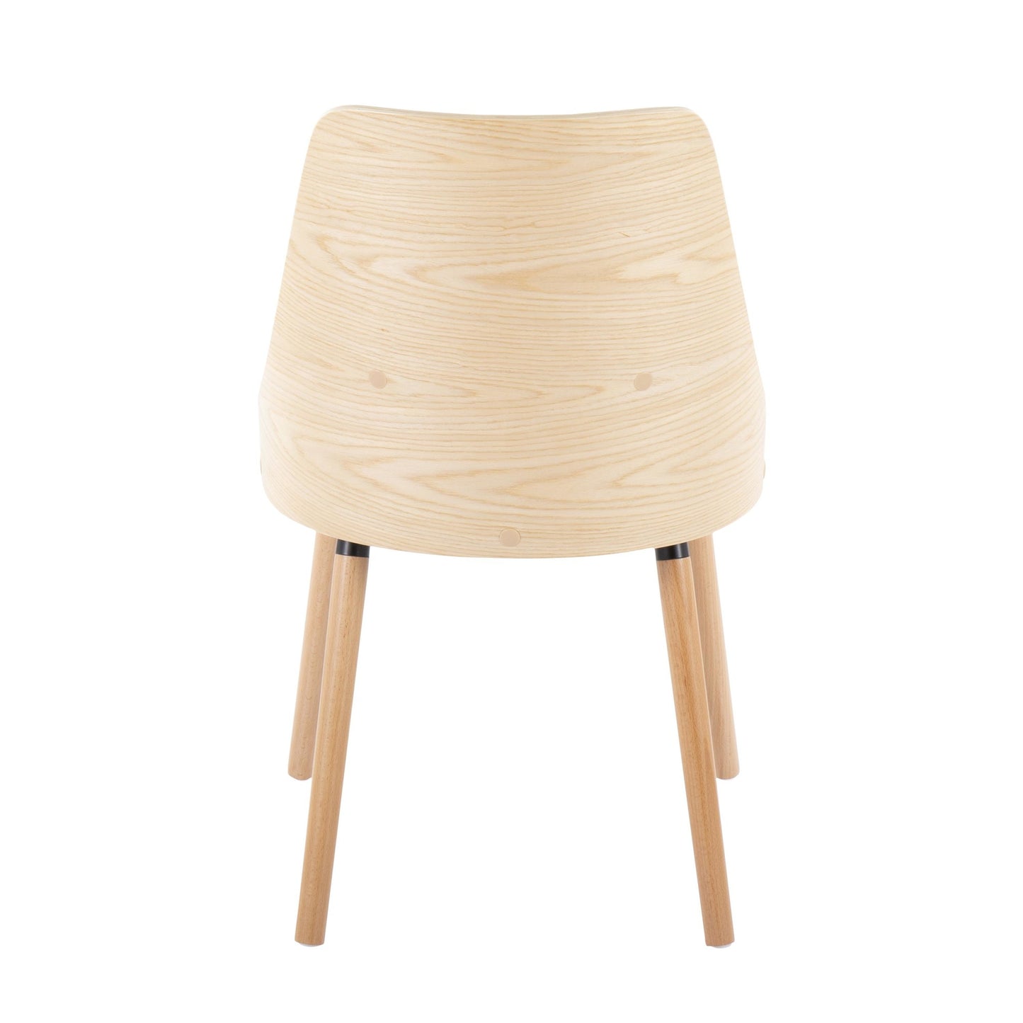 Anabelle Mid-Century Modern Chair in Natural Wood and Cream Fabric By LumiSource (Set of 2) | Dining Chairs | Modishstore - 14