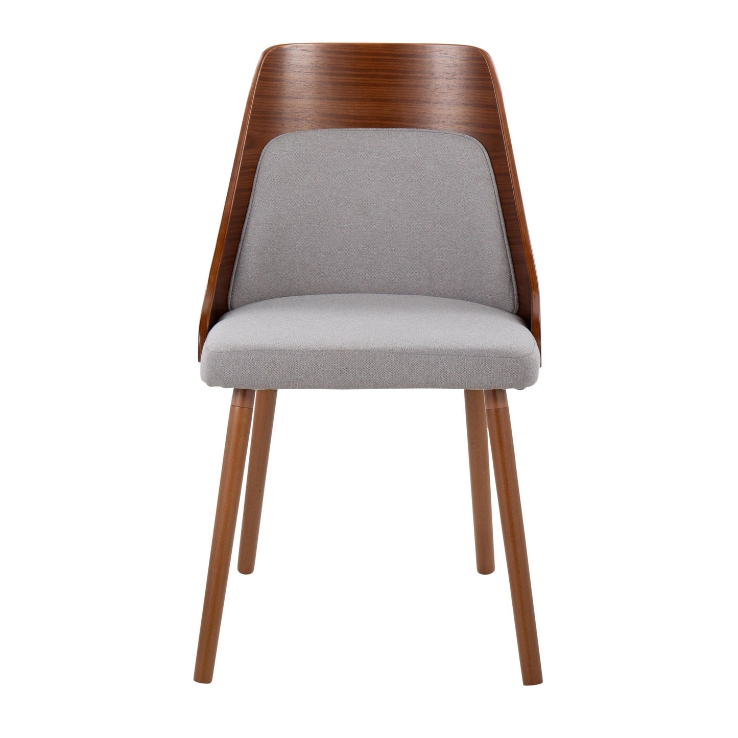 Anabelle Mid-Century Modern Chair in Natural Wood and Cream Fabric By LumiSource (Set of 2) | Dining Chairs | Modishstore - 21