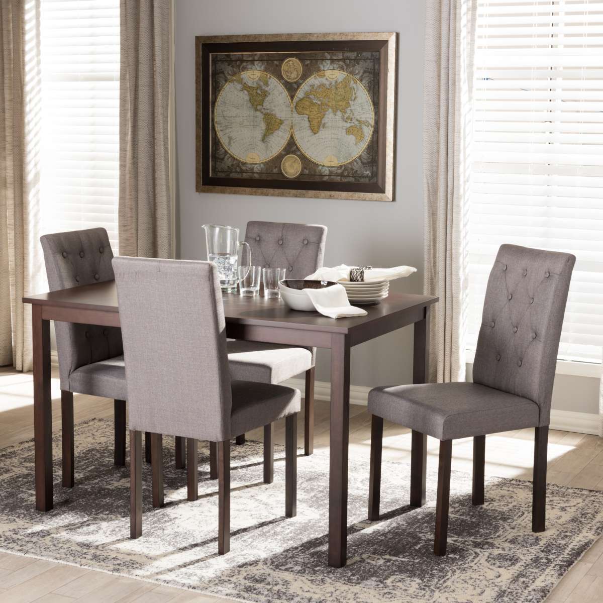 Baxton Studio Gardner 5-Piece Dining Set  | Dining Sets | Modishstore - 5