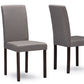 Baxton Studio Andrew Contemporary Espresso Wood Grey Fabric Dining Chair (Set of 4) | Dining Chairs | Modishstore - 5