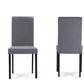 Baxton Studio Andrew Contemporary Espresso Wood Grey Fabric Dining Chair (Set of 4) | Dining Chairs | Modishstore - 4