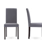 Baxton Studio Andrew Contemporary Espresso Wood Grey Fabric Dining Chair (Set of 4) | Dining Chairs | Modishstore - 3
