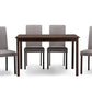 Baxton Studio Andrew Contemporary Espresso Wood Grey Fabric Dining Chair (Set of 4) | Dining Chairs | Modishstore