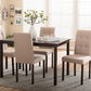 Baxton Studio Andrew Modern and Contemporary 5-Piece Beige Fabric Upholstered Grid-tufting Dining Set | Modishstore | Dining Sets
