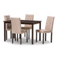 Baxton Studio Gardner 5-Piece Dining Set  | Dining Sets | Modishstore - 2