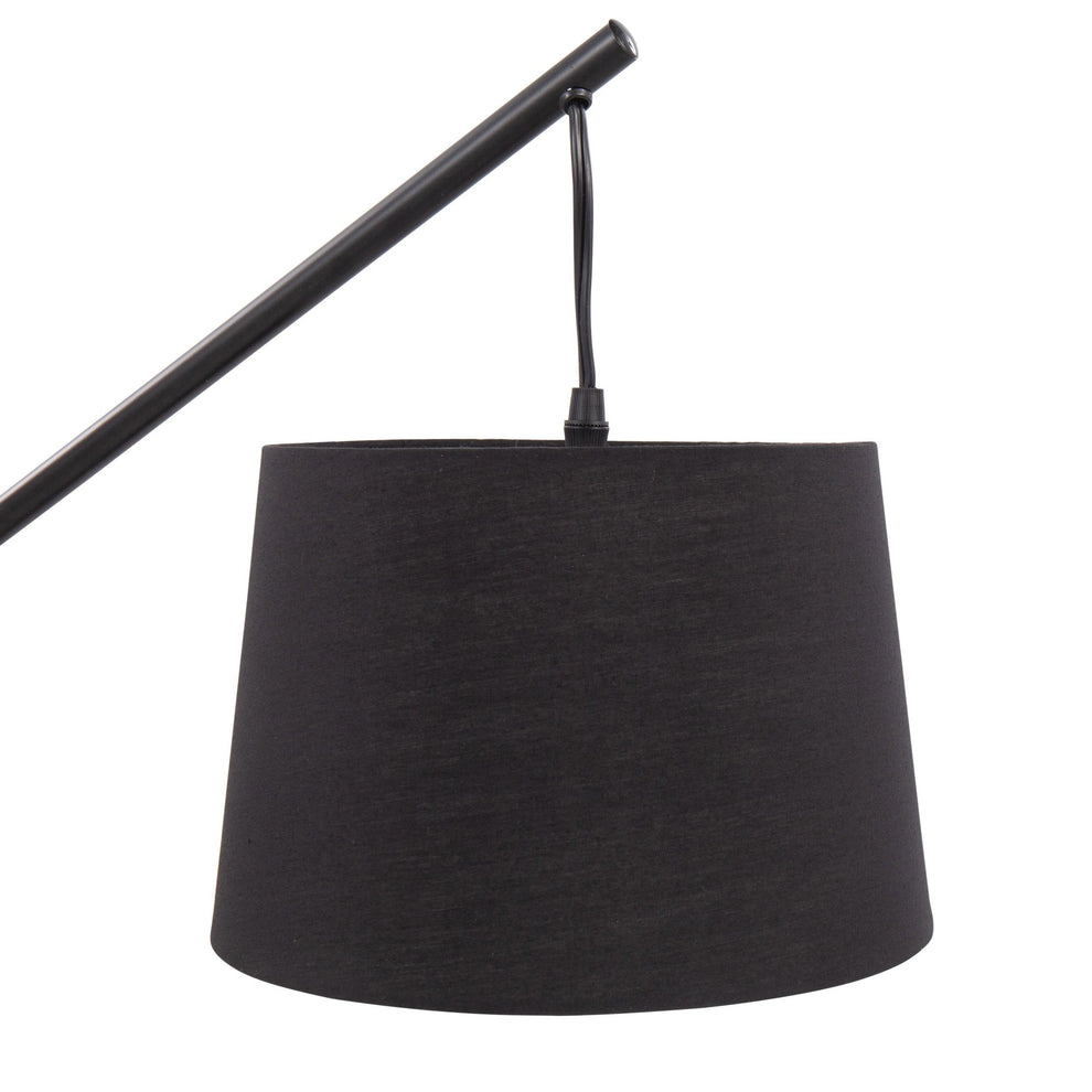 Archer Contemporary Table Lamp in Black Metal, Walnut Wood, and Black Linen Shade By LumiSource | Table Lamps | Modishstore - 3