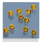 Wall Play Substrate Periwinkle W/ Seed Gold By Gold Leaf Design Group | Wall Art | Modishstore