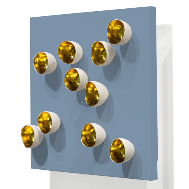 Wall Play Substrate Periwinkle W/ Seed Gold By Gold Leaf Design Group | Wall Art | Modishstore - 2