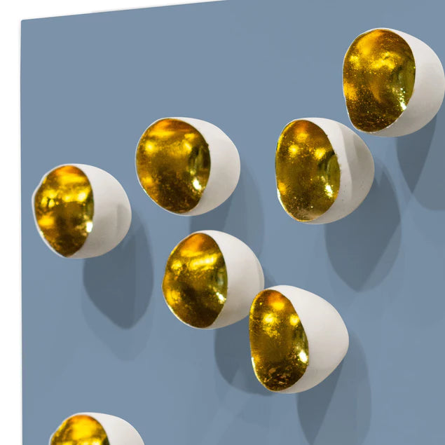 Wall Play Substrate Periwinkle W/ Seed Gold By Gold Leaf Design Group | Wall Art | Modishstore - 3