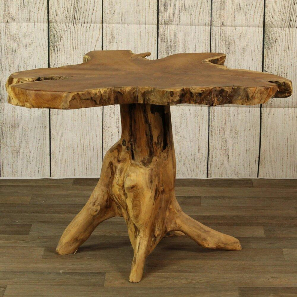 Artisan Living Teak Wood Slice Live Edge Accent Tables | ModishStore | Accent Tables-4