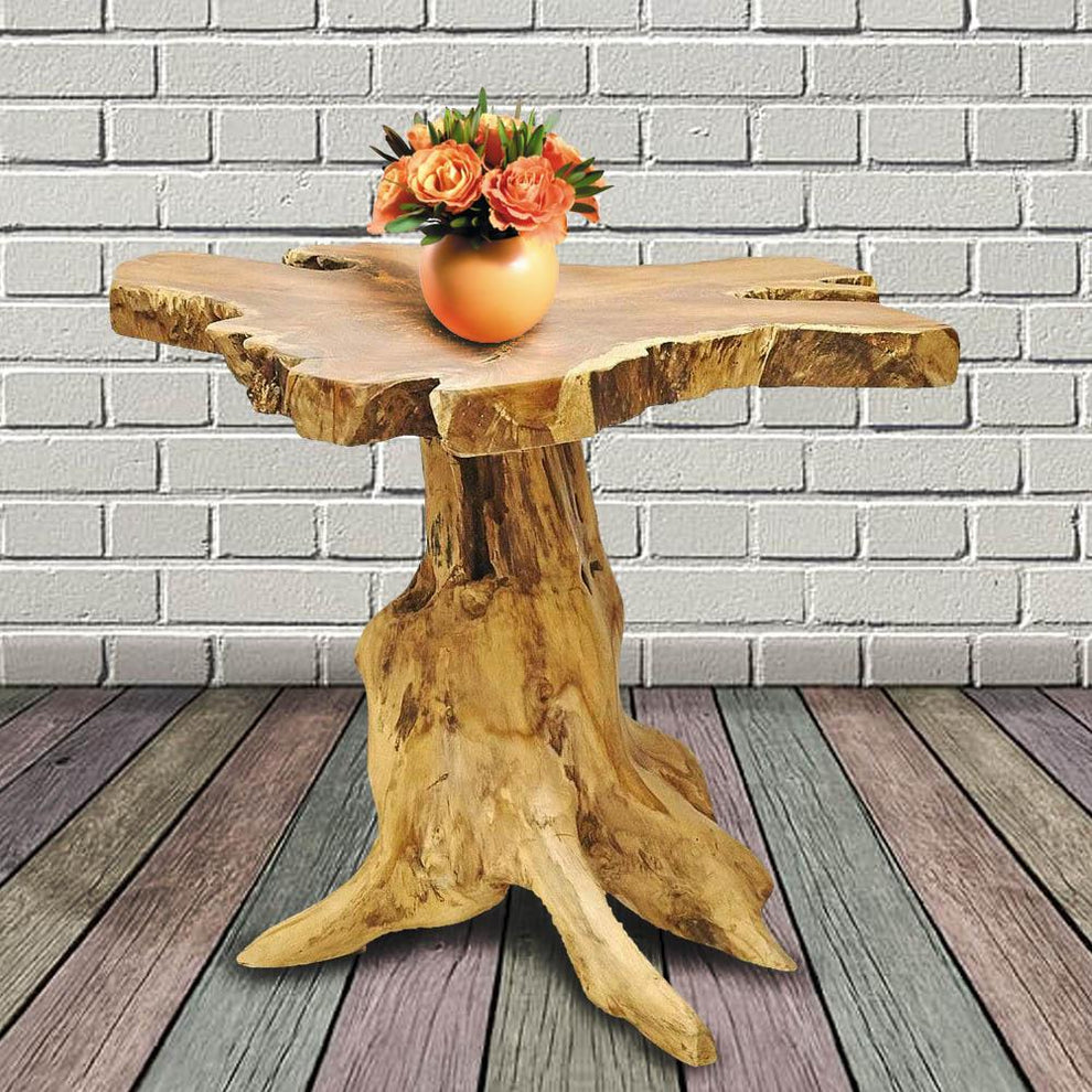 Artisan Living Teak Wood Slice Live Edge Accent Tables | ModishStore | Accent Tables-5