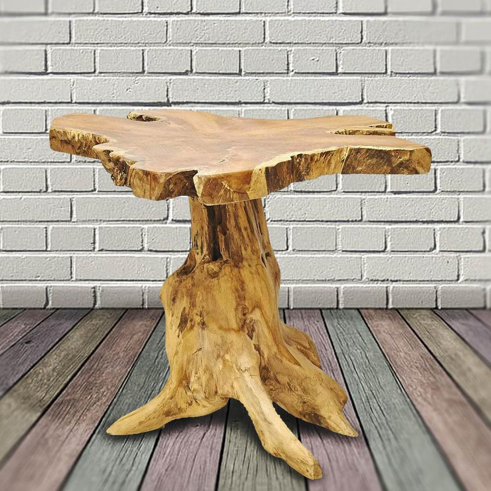 Artisan Living Teak Wood Slice Live Edge Accent Tables | ModishStore | Accent Tables-6
