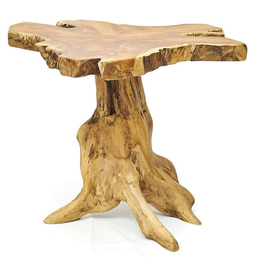 Artisan Living Teak Wood Slice Live Edge Accent Tables | ModishStore | Accent Tables