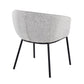 Ashland Contemporary Chair in Black Steel and Grey Sherpa Fabric By LumiSource | Dining Chairs | Modishstore - 5