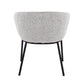 Ashland Contemporary Chair in Black Steel and Grey Sherpa Fabric By LumiSource | Dining Chairs | Modishstore - 6