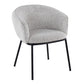 Ashland Contemporary Chair in Black Steel and Grey Sherpa Fabric By LumiSource | Dining Chairs | Modishstore