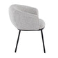 Ashland Contemporary Chair in Black Steel and Grey Sherpa Fabric By LumiSource | Dining Chairs | Modishstore - 4