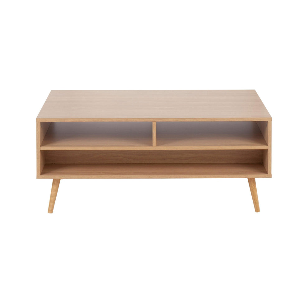 Astro Contemporary Coffee Table in Natural and White Wood By LumiSource | Coffee Tables | Modishstore - 7