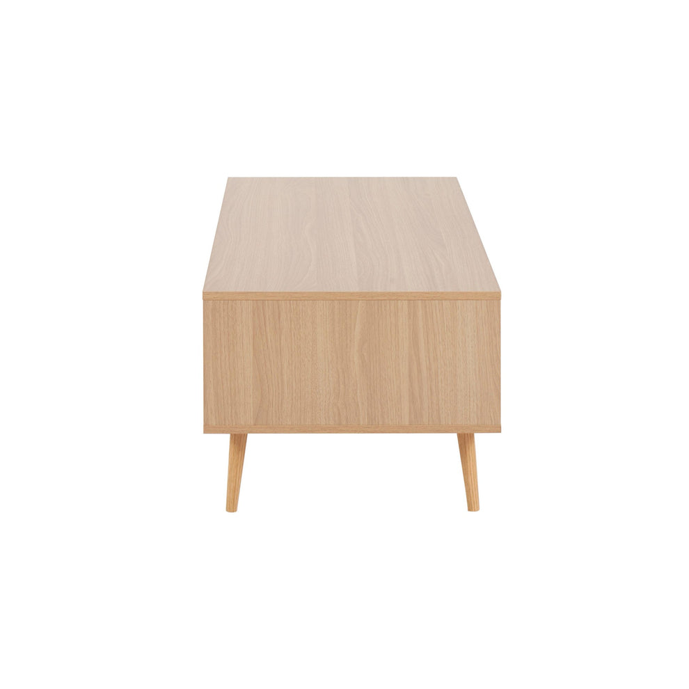 Astro Contemporary Coffee Table in Natural and White Wood By LumiSource | Coffee Tables | Modishstore - 5
