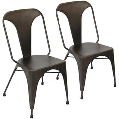 LumiSource Pair of Austin Dining Chairs Set of 2