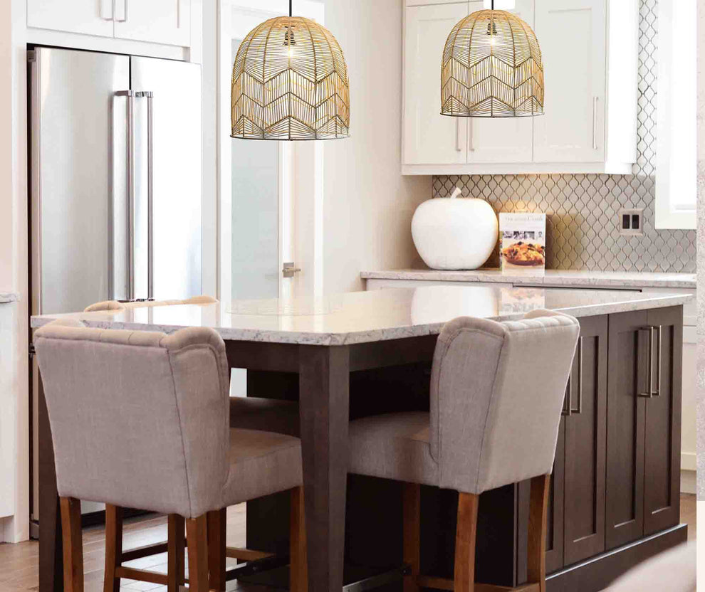 Rattan Arch Pendant Living by Artisan Living-3