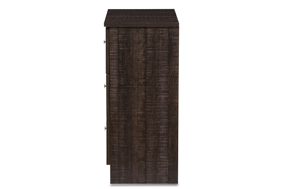 baxton studio decon modern and contemporary espresso brown wood 3 drawer storage chest | Modish Furniture Store-3