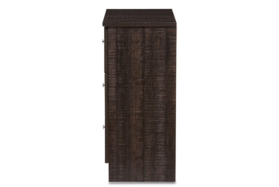 baxton studio decon modern and contemporary espresso brown wood 3 drawer storage chest | Modish Furniture Store-3